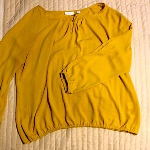 Mustard gold detailed blouse gently worn